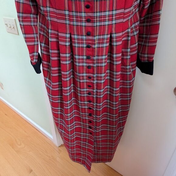 Red Tartan Plaid Dress, Orvis, Jessica Howard, size 12 - Picture 14 of 14